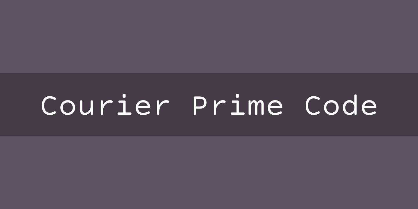 Courier Prime Code Regular Font preview